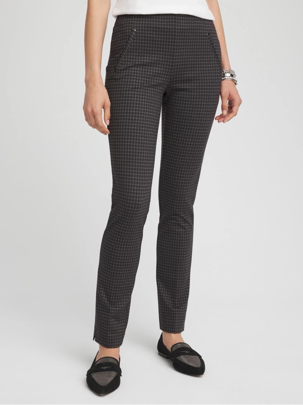 Chico’s Juliet Tonal Check Ankle Pants